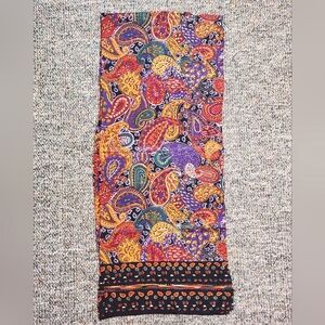 Vera For The Honey Collection Colorful Paisley Silk Oblong Scarf